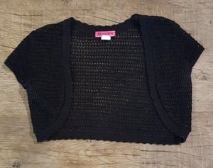 Short-sleeved knit dress jacket